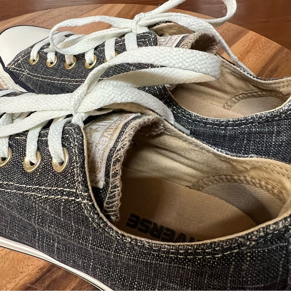 Converse Chuck Taylor All Star Ox sneakers black/grey/gold woven Women’s Size 9 - Picture 15 of 16